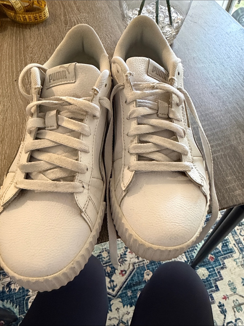 Puma  white Platform Lace-Up Sneakers